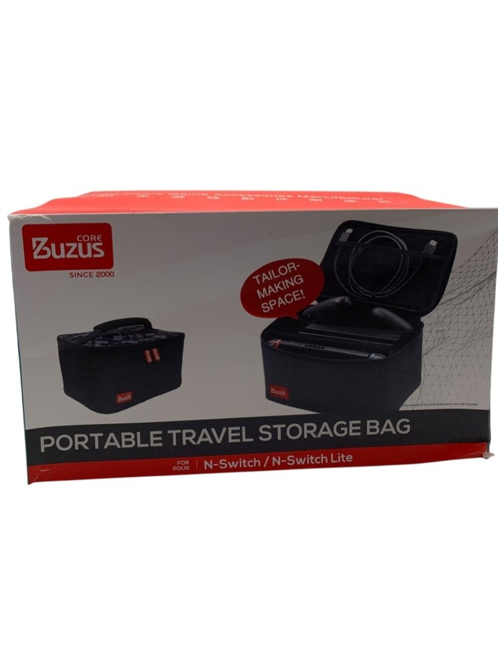 Buzus Portable Travel Storage Bag For N-Switch/N-Switch Lite With Adjustable Com